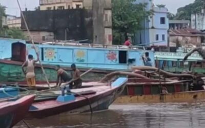 গোয়াইঘাটে আইনের তোয়াক্কা না করে অবৈধভাবে বালু উত্তোলন