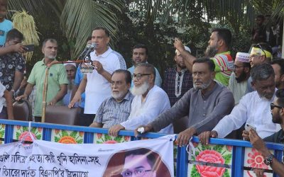 গণহত্যার বিচার দাবিতে কুলিয়ারচরে বিএনপি’র অবস্থান কর্মসূচী পালিত