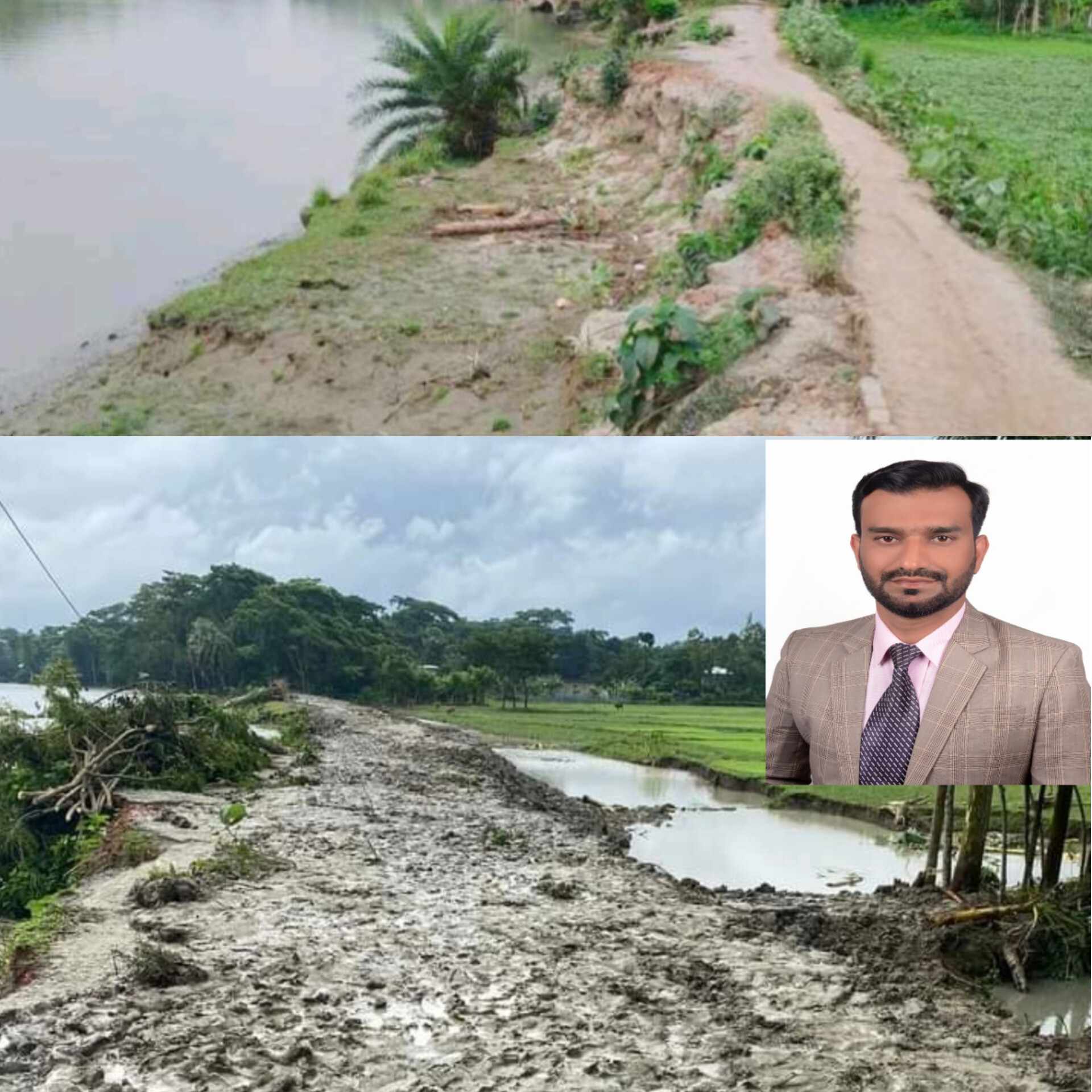 জাতীয় দৈনিক আমার বার্তা পত্রিকায় সংবাদ প্রকাশের পর সড়ক সংস্কার