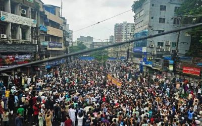 চট্টগ্রামে চলছে বৈষম্যবিরোধী ছাত্র আন্দোলনের ছাত্র-জনতার গণমিছিলি