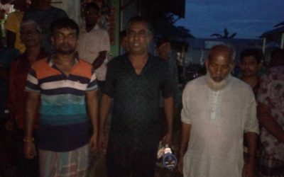 হোসেনপুরে সংখ্যালঘুদের মুদী দোকানে লুটপাটের প্রতিবাদে বাসদ (মার্কসবাদী) মানববন্ধন