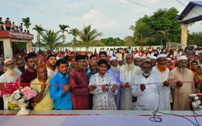 রাজশাহী গোদাগাড়ী উপজেলার দেওপাড়া ইউনিয়নে শহীদ মিনার উদ্বোধন