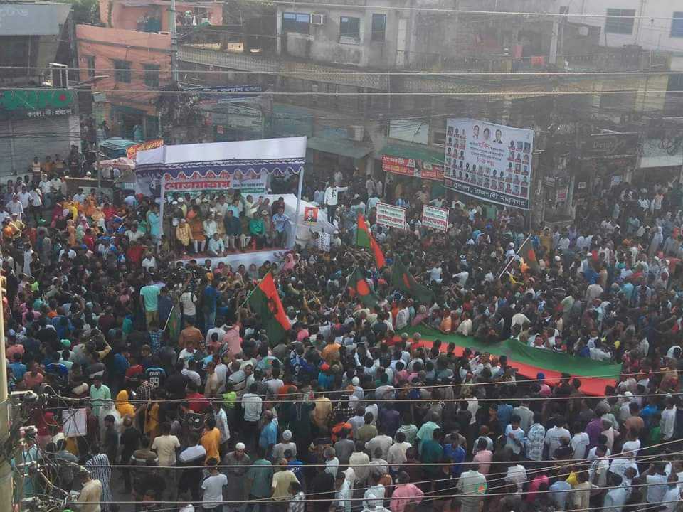 দীর্ঘ ১৬ বছর পর রাজশাহীতে স্বস্তিতে সমাবেশ করলো বিএনপি