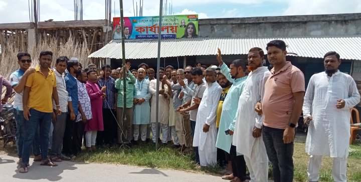বিএনপির ৪৬তম প্রতিষ্ঠা বার্ষিকী উপলক্ষ্যে সালথায় পতাকা উত্তোলন