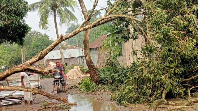 হোসেনপুর উপজেলায় হঠাৎ ঝড়ে ব্যাপক ক্ষয়ক্ষতি