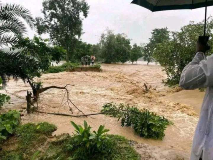শেরপুরে আকস্মিক পাহাড়ি ঢলের পানি বিপদসীমার উপরদিয়ে প্রবাহিত :৫০গ্রাম প্লাবিত