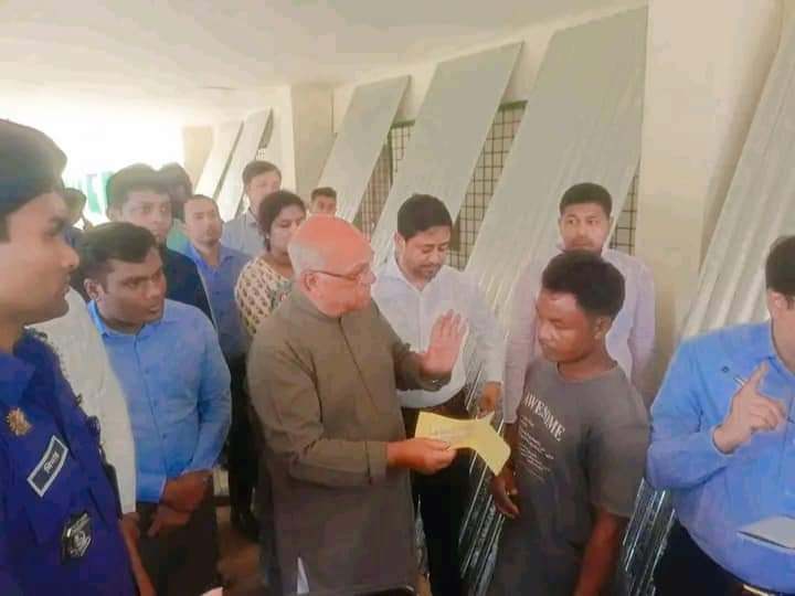 সরকার বন্যার স্থায়ী সমাধান চায় বললেন; শেরপুরে ফারুক ই আজম
