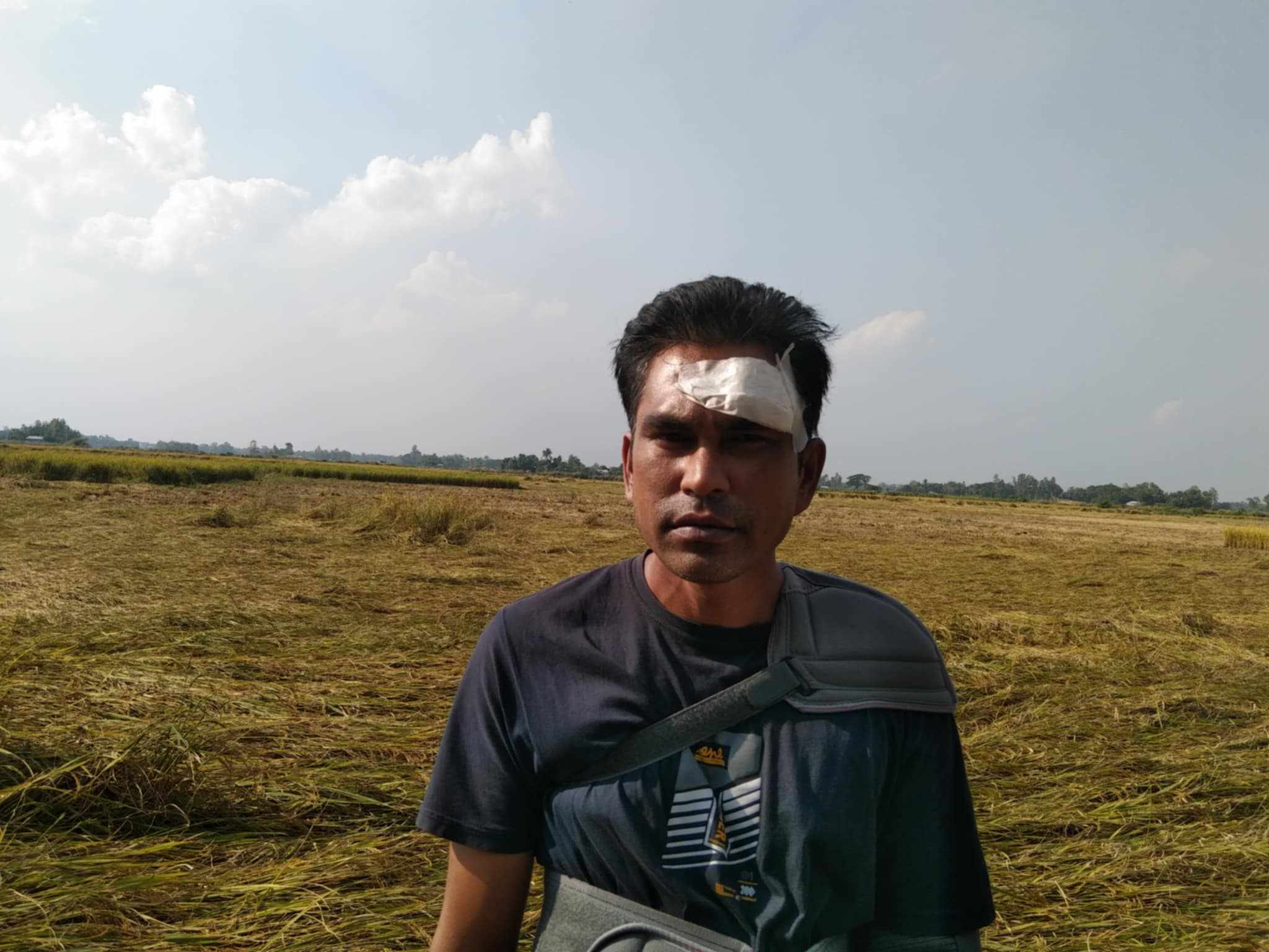 শ্রীপুরে জমি নিয়ে বিরোধে হামলায় আহত-১,থানায় মামলা দায়ের