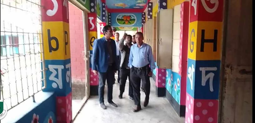 গোয়াইনঘাটে শিশুদের সৌন্দর্যবর্ধনে কাজ চলছে প্রতিটি সরকারি প্রাথমিক বিদ্যালয়