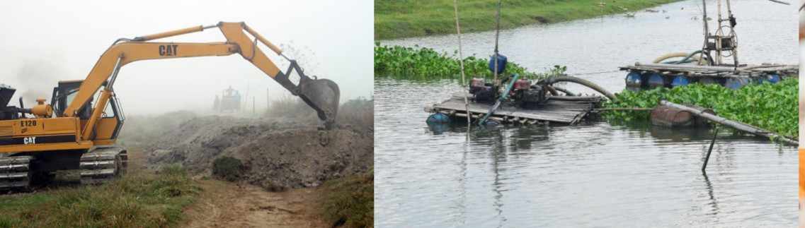 সদরপুরে থামছে না অবৈধ ভেকু দিয়ে মাটিকাটা ও ড্রেজার মেশিন দিয়ে বালু উত্তোলন