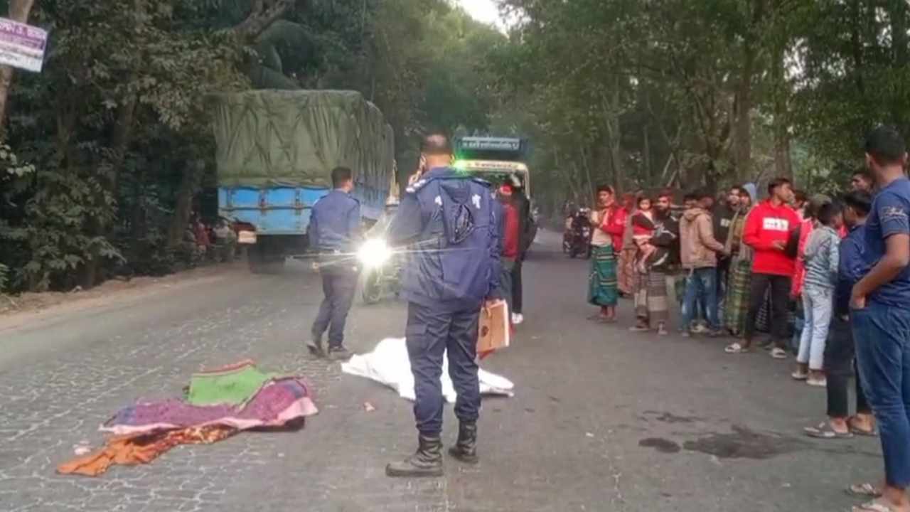 মধুখালীতে  বাস থেকে পড়ে এক নারী যাত্রী নিহত