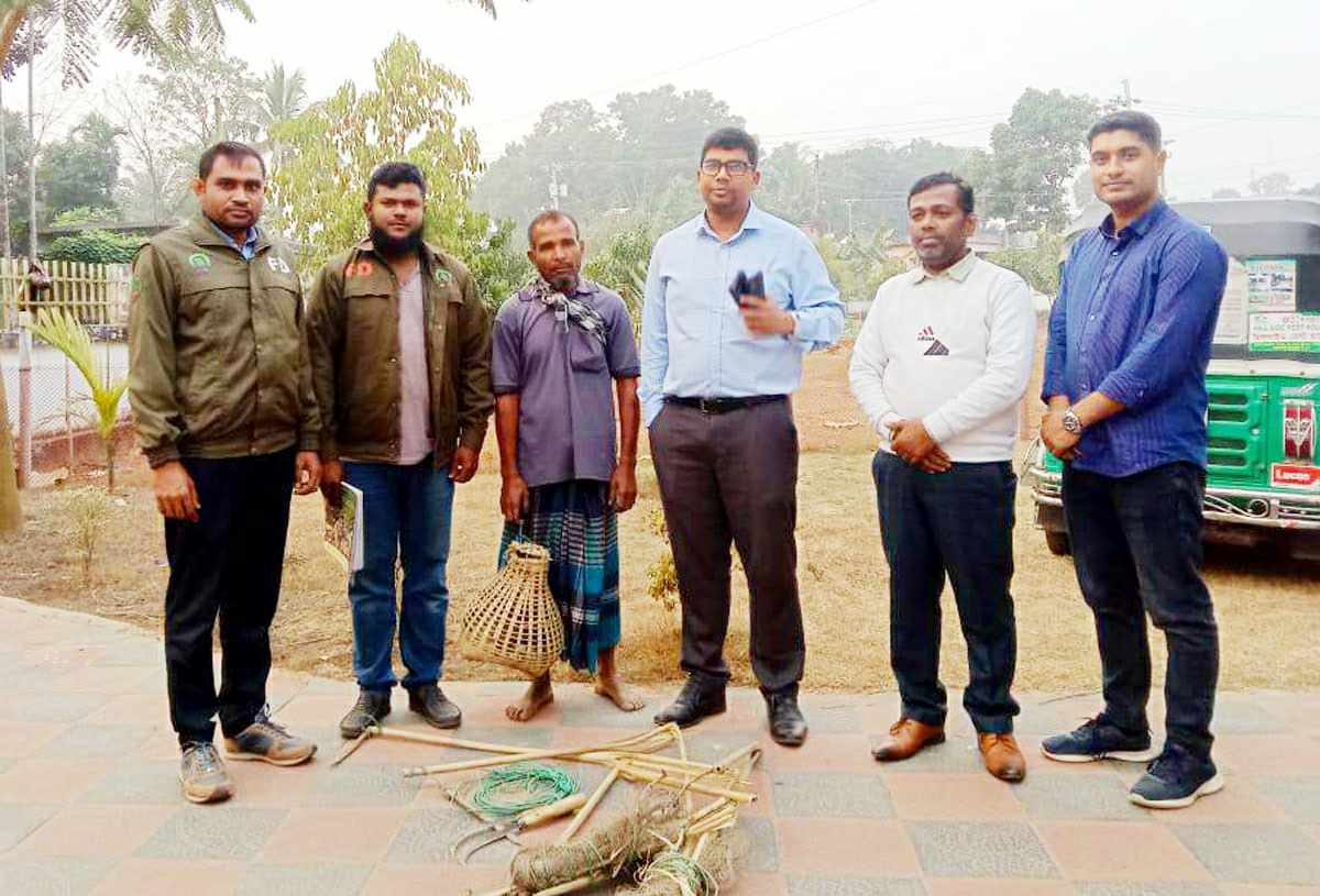 কমলগঞ্জে ফাঁদ পেতে পাখি শিকার,বিনাশ্রম কারাদণ্ড
