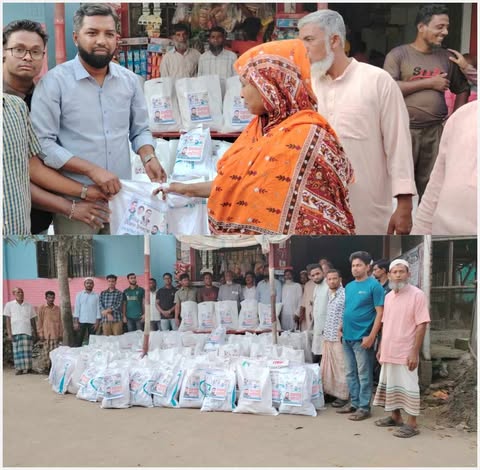 যুবদল নেতা আবুল কালাম আজাদের পক্ষ থেকে ইফতার সামগ্রী বিতরণ…..