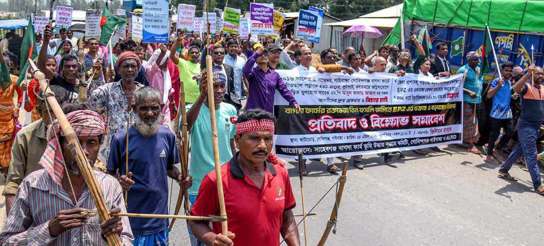 ইপিজেড না করার দাবিতে আবারও উত্তাল সাঁওতালরা