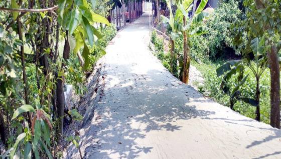 চরভদ্রাসন উপজেলায় অত্যান্ত নিম্নমান সামগ্রী দিয়ে রাস্তা  নির্মানের  অভিযোগ