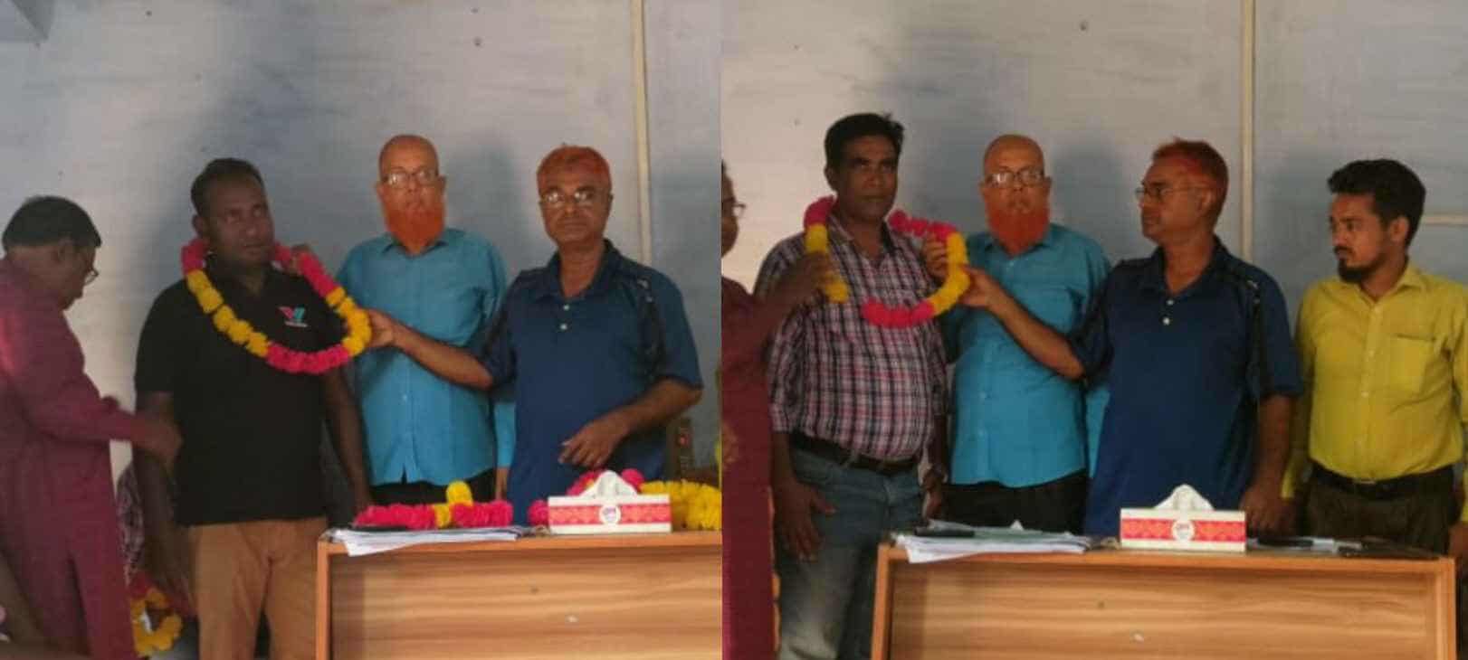 বদলগাছী মডেল প্রেসক্লাবে নতুন সদস্যদের কে ফুল দিয়ে বরণ