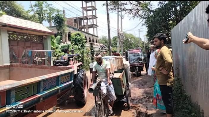 ব্রাহ্মণবাড়িয়া সদর নয়নপুর এলাকার রাস্তার বেহাল দশা, নেই কোন সংস্কার