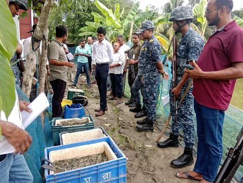 কয়রায় চিংড়িতে জেলি পুশ,৫০ হাজার টাকা জরিমানা