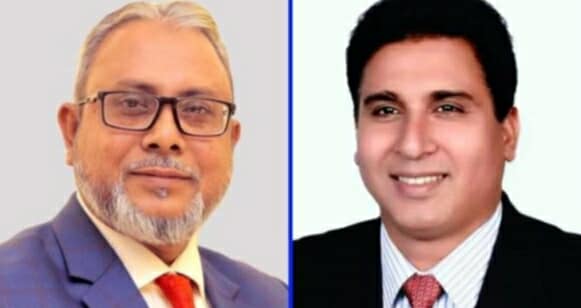 পালাখাল রোস্তম আলী ডিগ্রি কলেজের সভাপতি মামুনুর রশীদ ও  বিদ্যোৎসাহী সদস্য ইউসুফ মিয়াজী