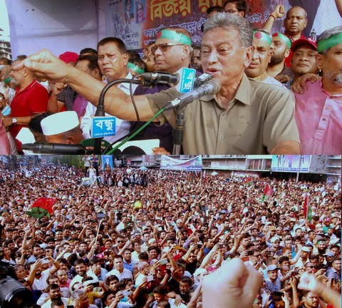 চট্টগ্রামে বিএনপির বিজয় মিছিল পূর্ব সমাবেশে আমীর খসরু মাহমুদ চৌধুরী…..