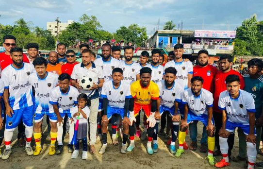 নোয়াগাঁও ফুটবলএকাদশকে হারিয়ে গোয়ালী শেখ স্পোটিং ক্লাব বিজয়ী