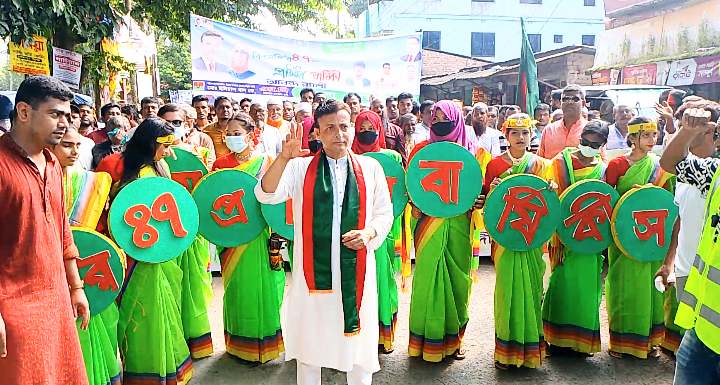 বিএনপি’র ৪৭তম প্রতিষ্ঠাবার্ষিকী উপলক্ষে নকলায় বর্ণাঢ্য র‍্যালি