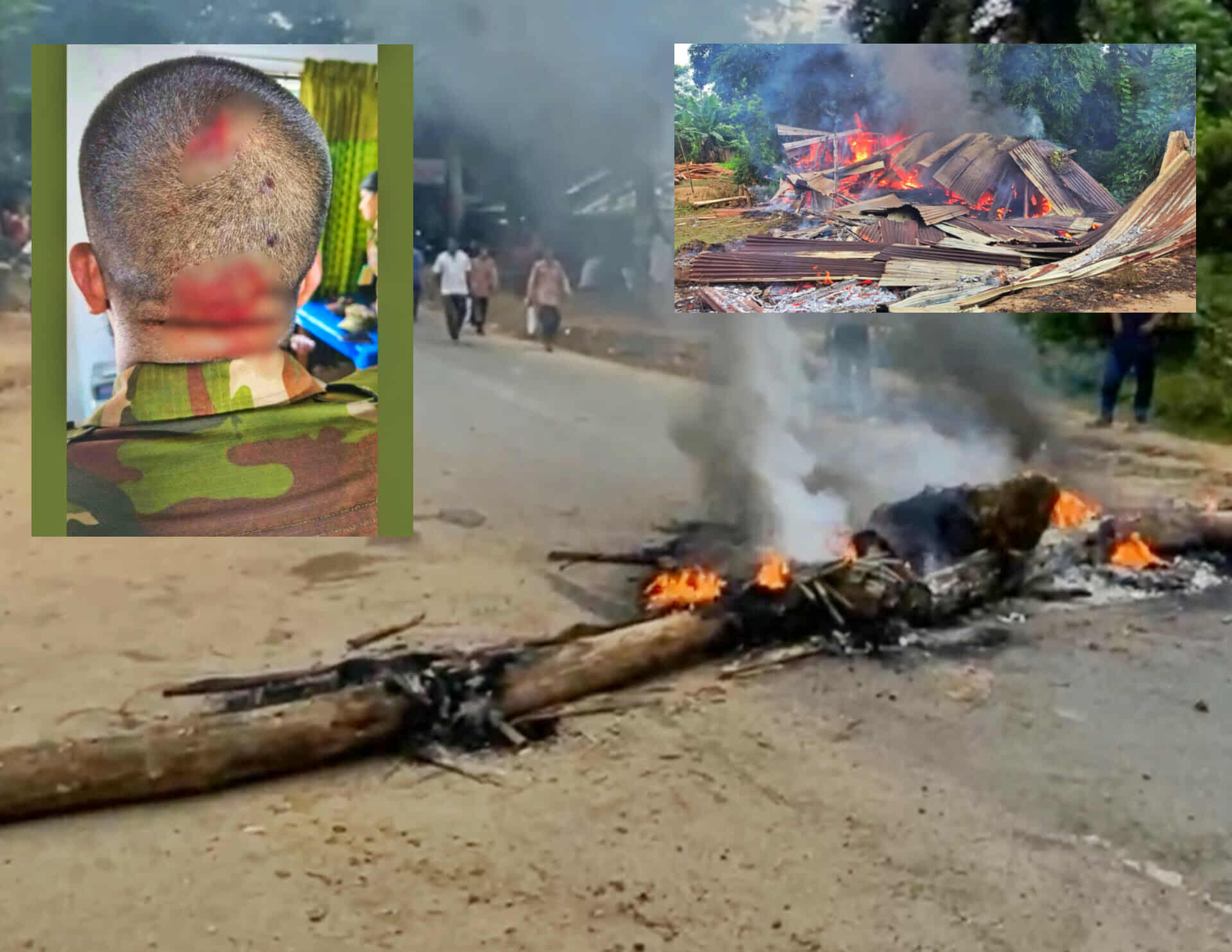 খাগড়াছড়ির গুইমারা রণক্ষেত্রে পরিনত, সরকারি অফিস ও দোকানে আগুন, ১২ সেনা সদস্য আহত