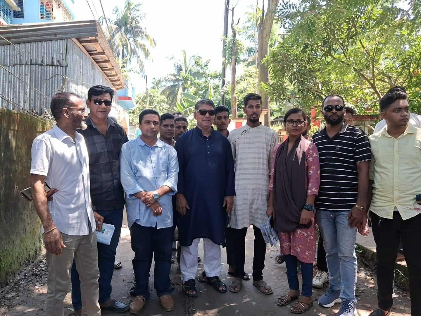 বামনায় ধানের শীষের পক্ষে গণসংযোগে কর্নেল হারুনুর রশিদ খান, ঐক্যবদ্ধ থাকার আহ্বান