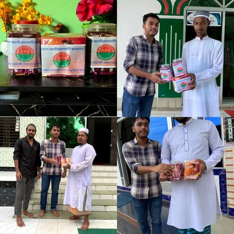 শিশুদের নামাজে আগ্রহী করতে মাভাবিপ্রবি ছাত্রদল সহ-সভাপতি  আদনানের চকলেট বিতরণ