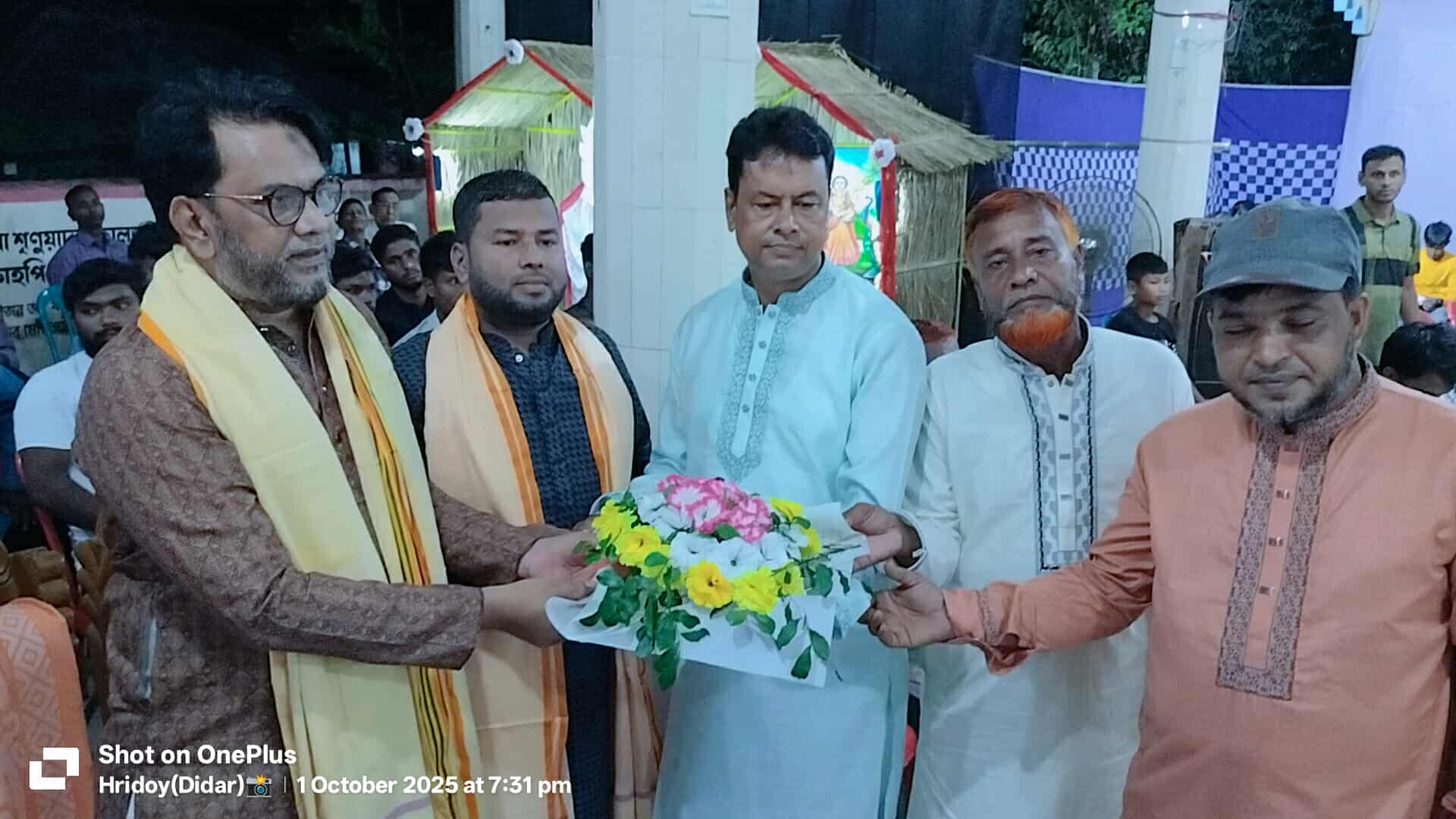 গুইমারায় পূজামন্ডপ পরিদর্শনে উপজেলা বিএনপি