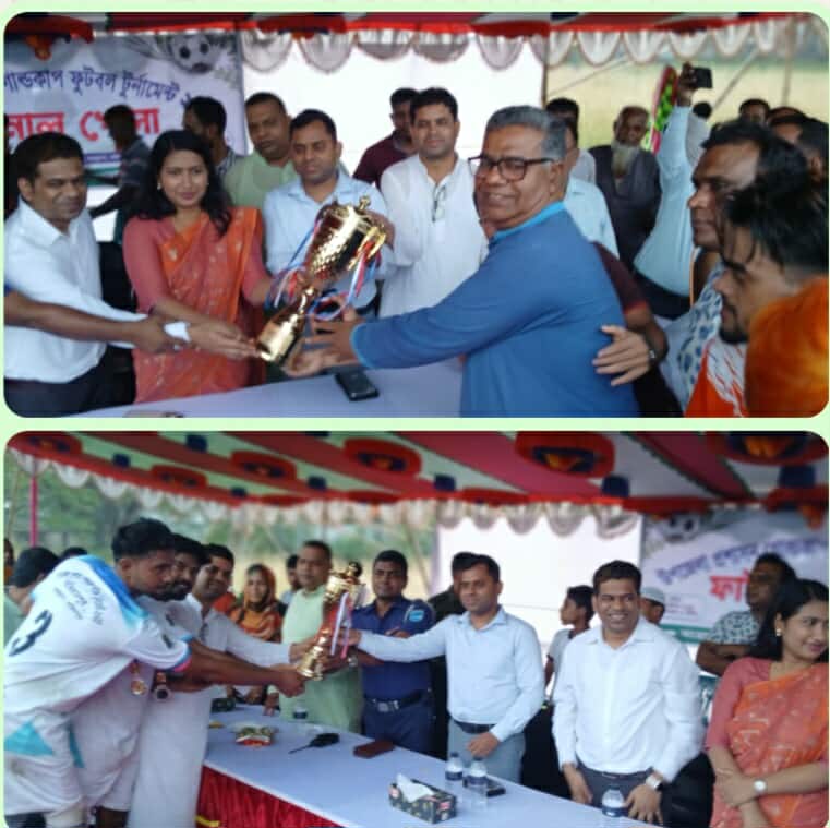 চরভদ্রাসন উপজেলা প্রশাসন গোলকাপ টুর্নামেন্টর ফাইনাল  খেলা অনুষ্ঠিত 