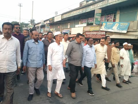 নিষিদ্ধ সংগঠন আওয়ামী লীগের ডাকা লক ডাউনের প্রতিবাদে মণিরামপুরে বিএনপির বিক্ষোভ মিছিল ও সমাবেশ