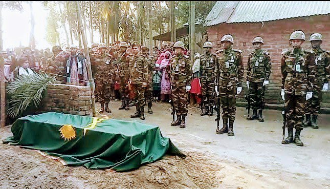 সুদানে শান্তি রক্ষা মিশনে হামলায় নিহত সবুজের লাশ ফিরল গাইবান্ধার বাড়িতে