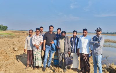 গোয়াইনঘাটে সাড়ে বারো কোটি টাকার বেড়িবাঁধ ও সুইচ গেইট প্রকল্প পরিদর্শন