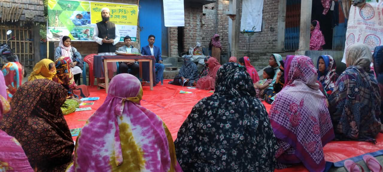 খাদ্য ও পুষ্টির ঘাটতি পূরণে বসতভিটায় নিরাপদ সবজি চাষ নারী কৃষানীদের নিয়ে কাজ করছে পার্টনার ফিল্ড স্কুল