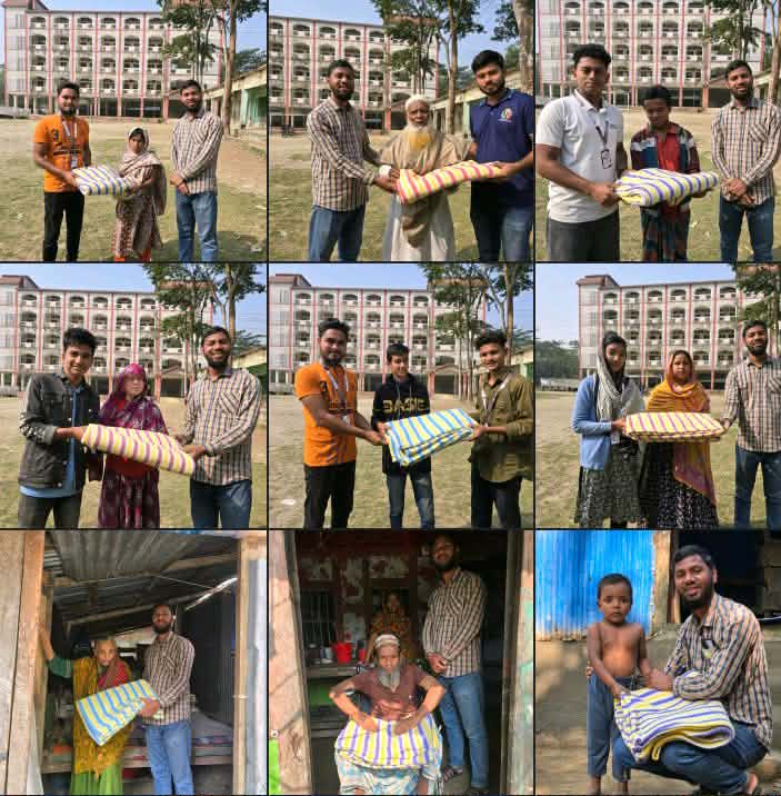 শীতের রাতে উষ্ণতার পরশ: বরগুনায় সোনারবাংলা ওয়েলফেয়ার সোসাইটির উদ্যোগ