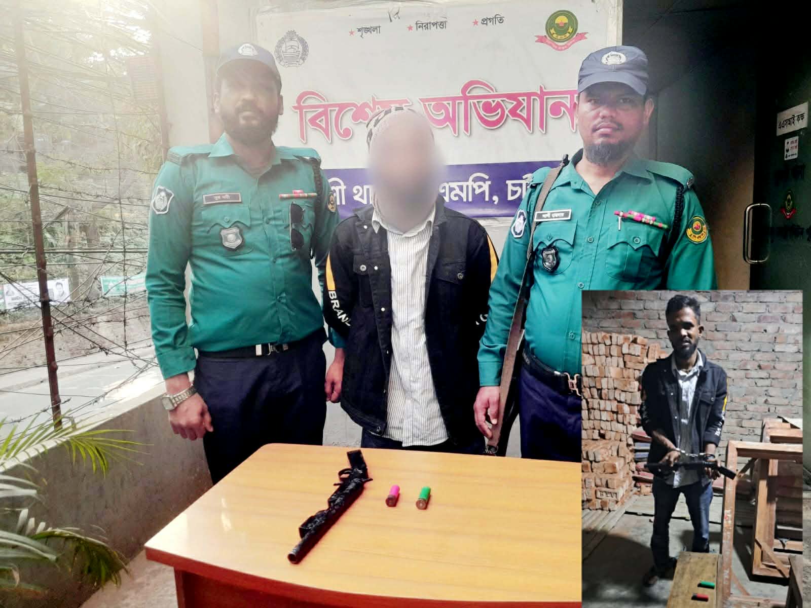 নগরীতে অস্ত্র,কার্তুজসহ এক সন্ত্রাসী গ্রেফতার