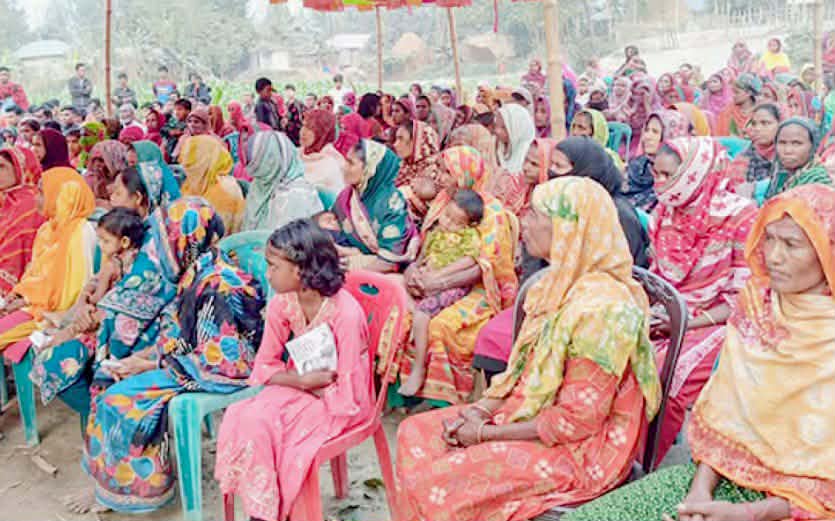 বোরো রোপণে মাঠে ব্যস্ত পুরুষ, নির্বাচনী মাঠ সামলাচ্ছেন নারীরা