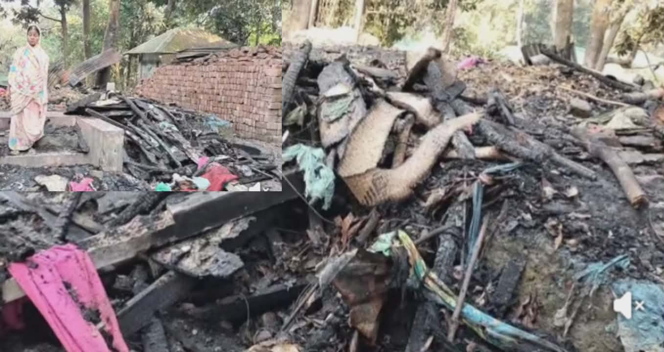কচুয়ার কাদলা তেগুরিয়ায় অগ্নিকাণ্ডে বসতঘর ভস্মীভূত