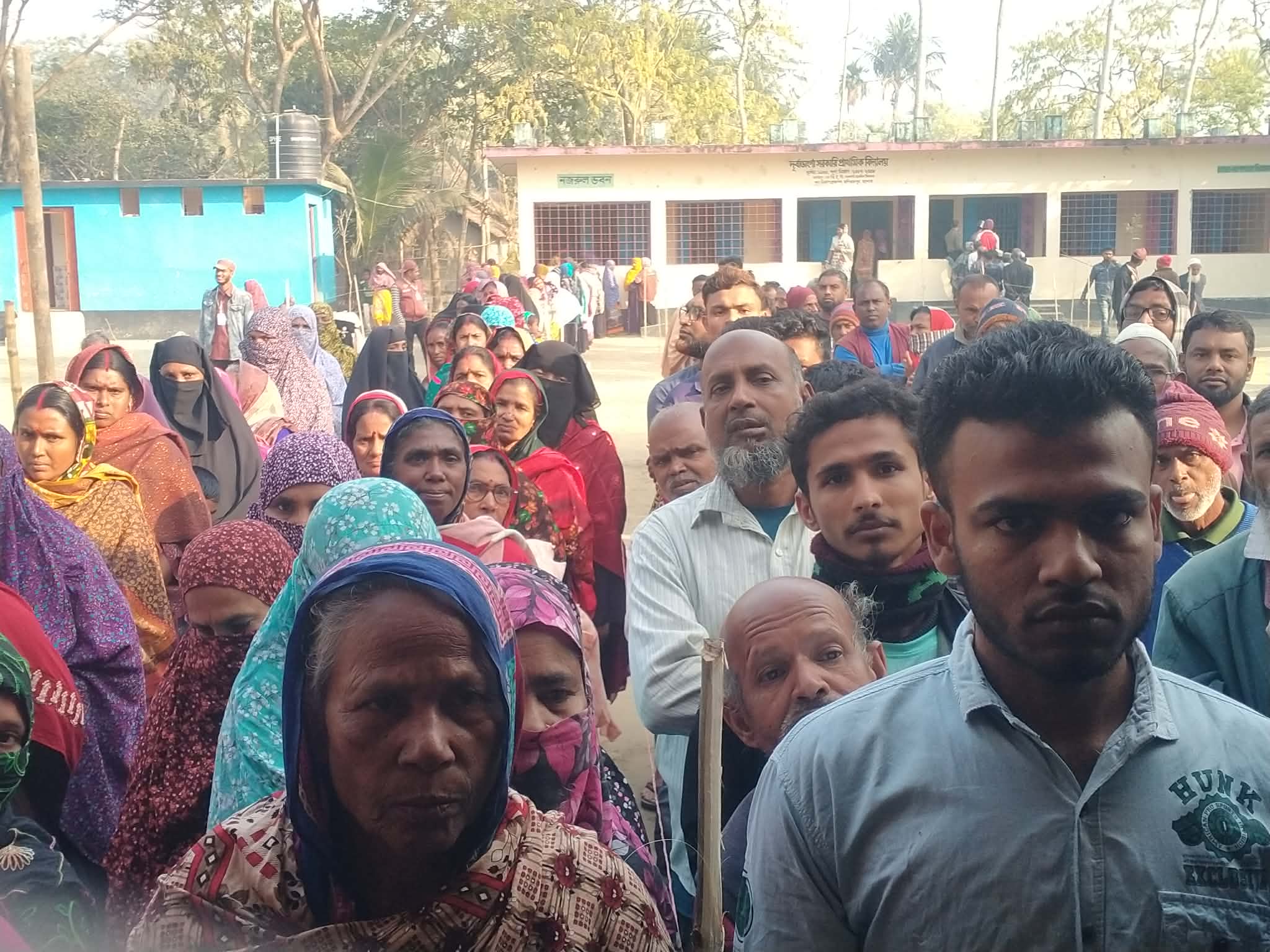 ১যুগ পর ভোটকেন্দ্র উৎসবমুখর ভোটাররা