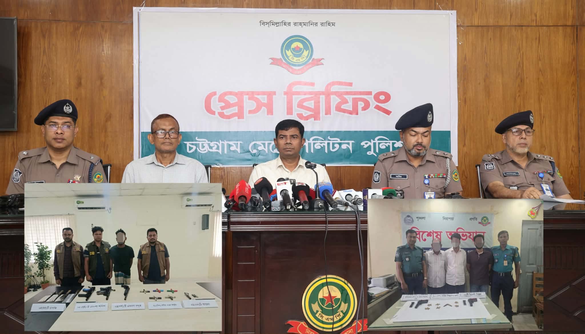 চট্টগ্রামে ভয়ংকর অস্ত্র সিন্ডিকেটের জাল উন্মোচন, ডিবি ও থানা পুলিশের পৃথক অভিযানে আগ্নেয়াস্ত্র গোলাবারুদসহ ৪ সন্ত্রাসী গ্রেফতার