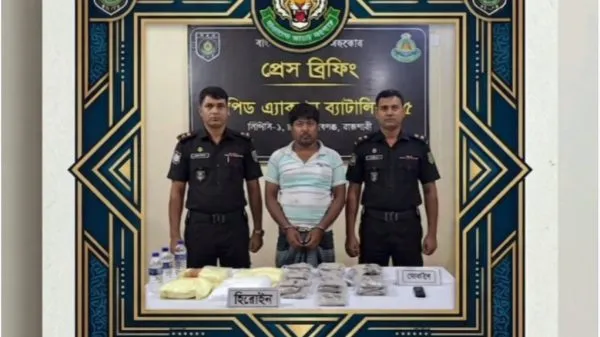 চাঁপাইনবাবগঞ্জে ৭ কেজি হেরোইনসহ শীর্ষ মাদক সম্রাট টুটুল গ্রেপ্তার