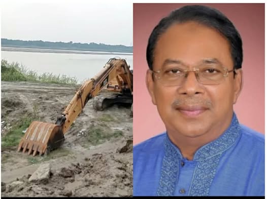 বোয়ালমারীর লঙ্কারচর ঘাটে প্রভাবশালী বালু উত্তোলন : প্রশাসন নির্বাক