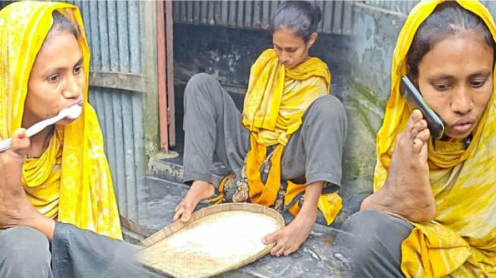 ইচ্ছাশক্তিই মূল হাতিয়ার : হাতবিহীন আয়শার অদম্য পথচলা”