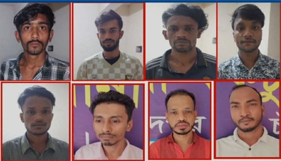 কচুয়ায় ৮৮ পিস ইয়াবা ট্যাবলেট ও ১০০ গ্রাম গাঁজাসহ ০৮ জন মাদক ব্যবসায়ী গ্রেফতার