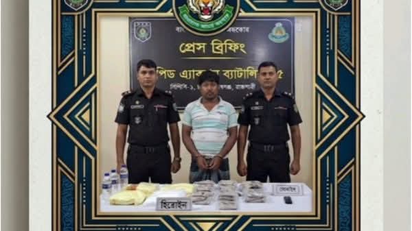 চাঁপাইনবাবগঞ্জে ৭ কেজি হেরোইনসহ শীর্ষ মাদক সম্রাট টুটুল গ্রেপ্তার