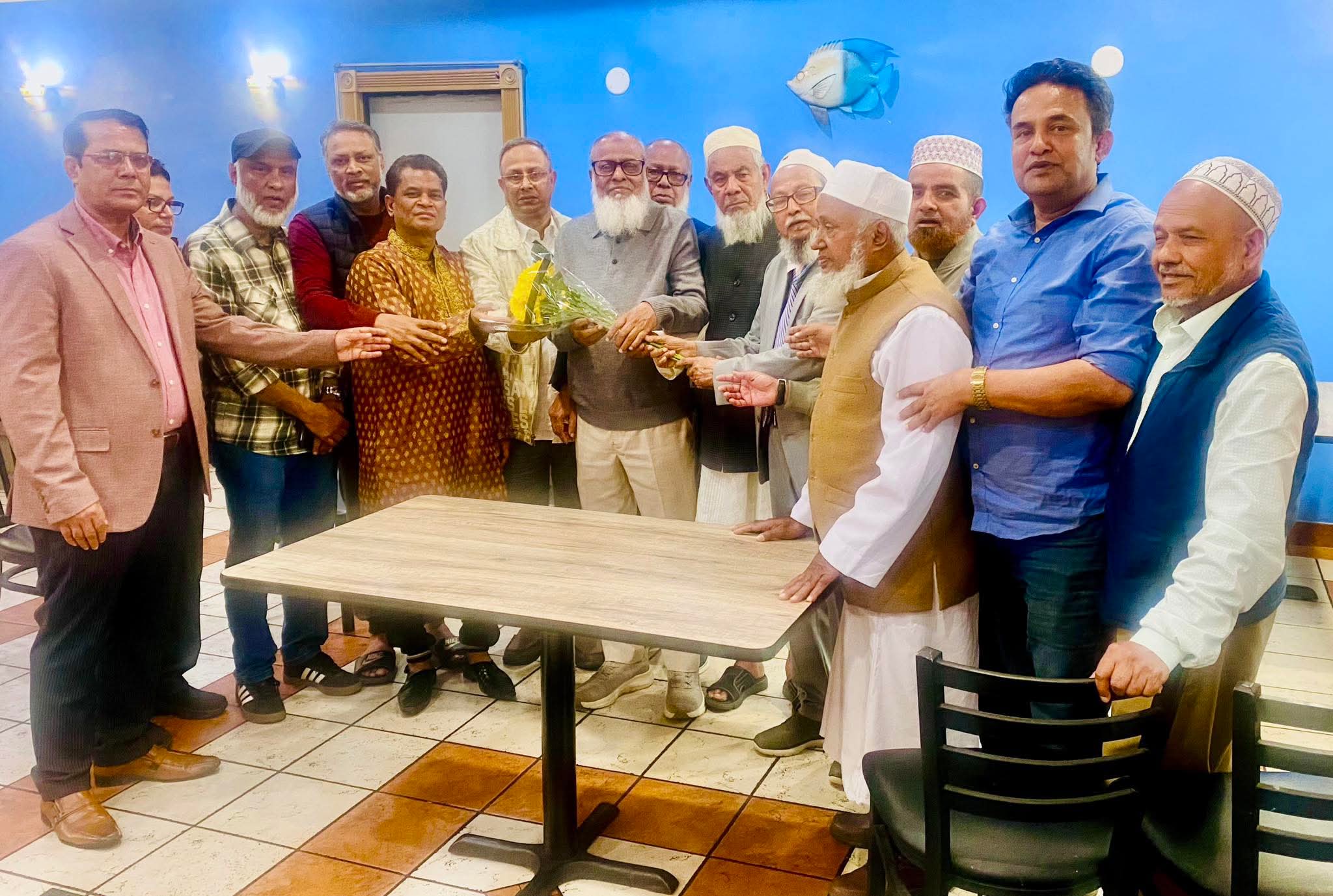 যুক্তরাষ্ট্রের মিশিগানে সিলেটের সাবেক পিপি অ্যাডভোকেট নুরুল হক সংবর্ধিত