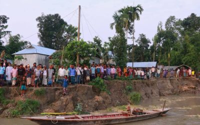ভূরুঙ্গামারী শিলখুড়ি ইউনিয়  কালজানি নদীর ভয়াবহ ভাঙন: তিন দিনে শতাধিক পরিবার গৃহহীন