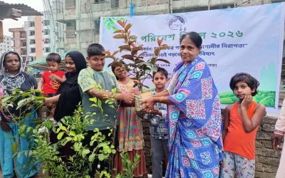 শিশুদের নিয়ে চিলড্রেন ওয়াচ ফাউন্ডেশনের জলবায়ু সচেতনতা কর্মসূচি