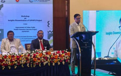 হোটেল সোনারগাঁওয়ে নগর জনস্বাস্থ্য প্রকল্পের অভিজ্ঞতা বিনিময় কর্মশালায় বক্তারা